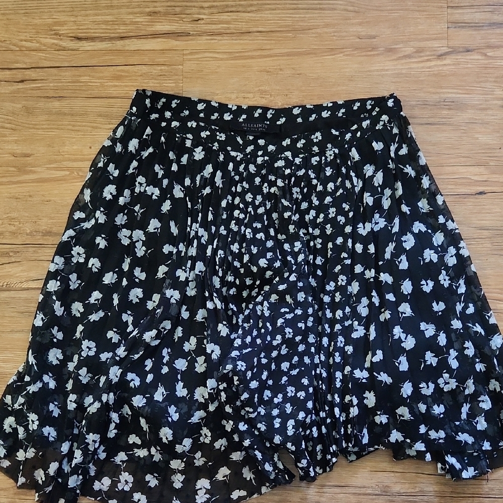 ALL SAINTS - Floral Black Skirt